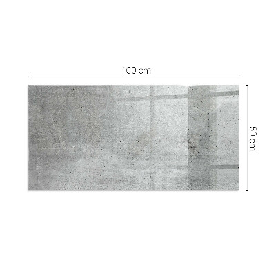 Sticlă sub șemineu dreptunghiular Textură de beton brut