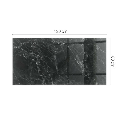 Sticlă sub șemineu dreptunghiular Model elegant de marmură