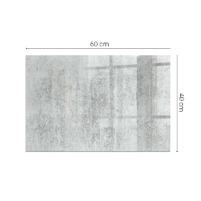 Sticlă sub șemineu dreptunghiular Textură de beton brut