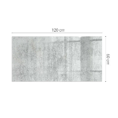 Sticlă sub șemineu dreptunghiular Textură de beton brut