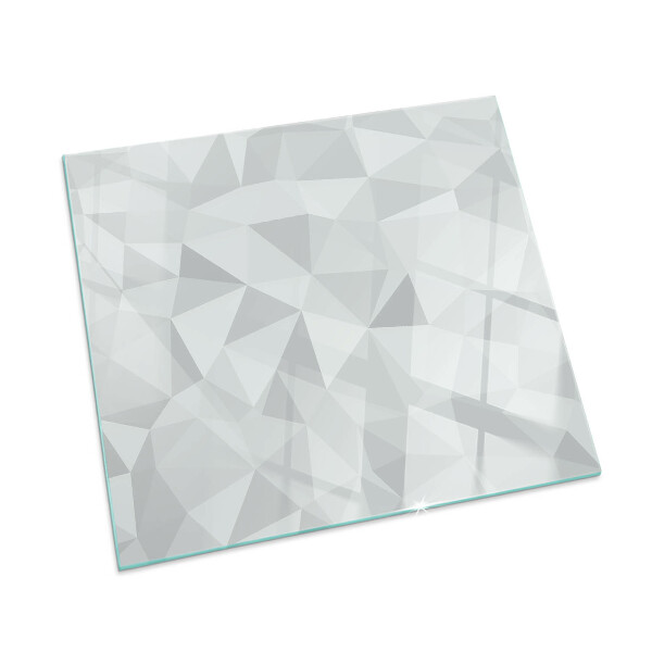 Sticlă sub șemineu dreptunghiular Model geometric abstract