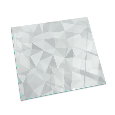 Sticlă sub șemineu dreptunghiular Model geometric abstract