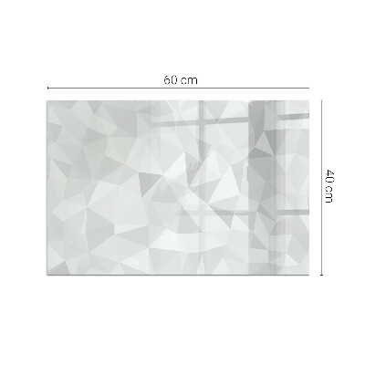 Sticlă sub șemineu dreptunghiular Model geometric abstract