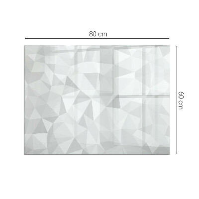 Sticlă sub șemineu dreptunghiular Model geometric abstract