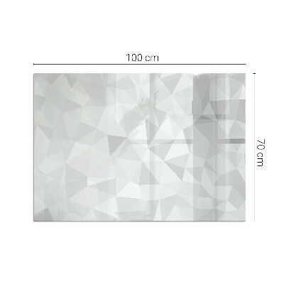 Sticlă sub șemineu dreptunghiular Model geometric abstract