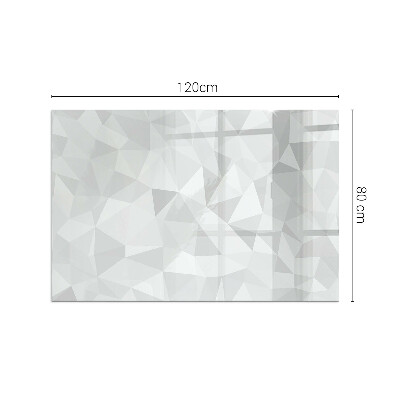 Sticlă sub șemineu dreptunghiular Model geometric abstract