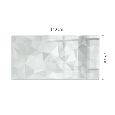 Sticlă sub șemineu dreptunghiular Model geometric abstract