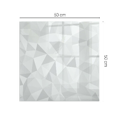 Sticlă sub șemineu dreptunghiular Model geometric abstract