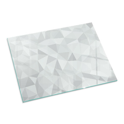 Sticlă sub șemineu dreptunghiular Model geometric abstract