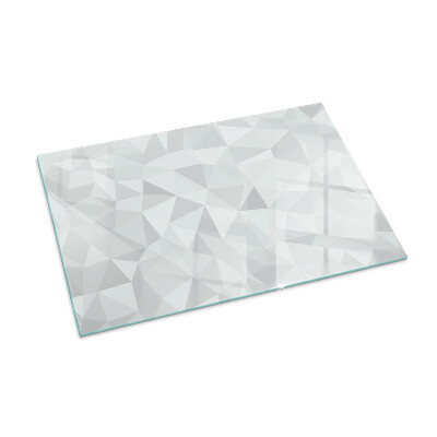 Sticlă sub șemineu dreptunghiular Model geometric abstract