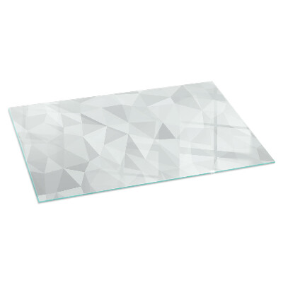 Sticlă sub șemineu dreptunghiular Model geometric abstract