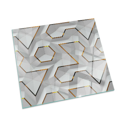 Protecție sub sobă dreptunghiulară Model geometric 3D