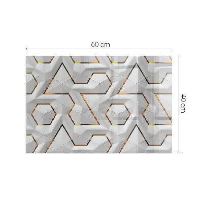 Protecție sub sobă dreptunghiulară Model geometric 3D
