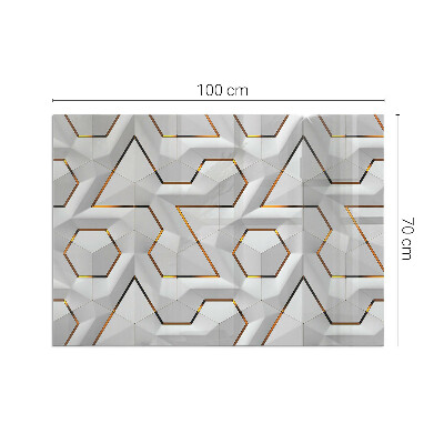 Protecție sub sobă dreptunghiulară Model geometric 3D