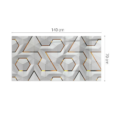 Protecție sub sobă dreptunghiulară Model geometric 3D