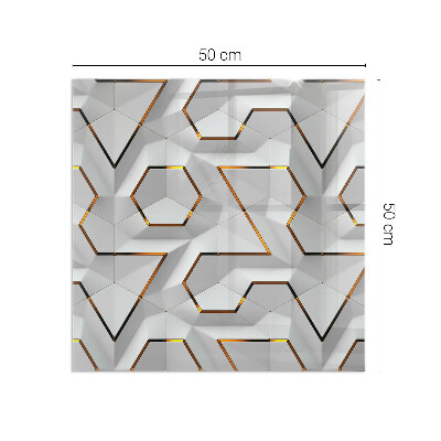 Protecție sub sobă dreptunghiulară Model geometric 3D