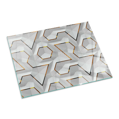Protecție sub sobă dreptunghiulară Model geometric 3D