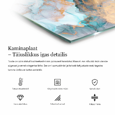 Protecție sub sobă dreptunghiulară Model geometric 3D