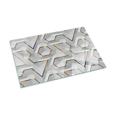 Protecție sub sobă dreptunghiulară Model geometric 3D