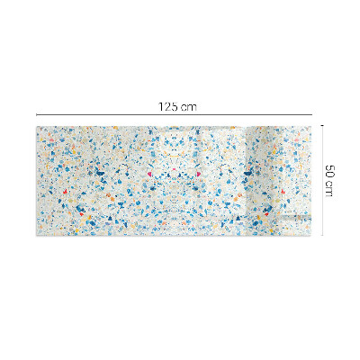 Sticlă sub șemineu dreptunghiular Model de textură abstractă
