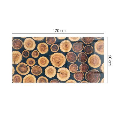 Sticlă sub șemineu dreptunghiular Cutie cu lemn tăiat
