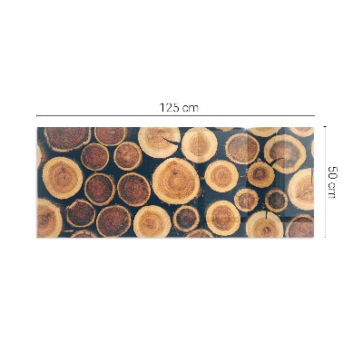 Sticlă sub șemineu dreptunghiular Cutie cu lemn tăiat