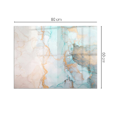 Protecție sub sobă dreptunghiulară Model fluid abstract