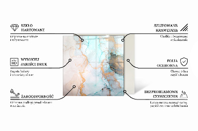 Protecție sub sobă dreptunghiulară Model fluid abstract