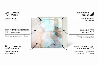 Protecție sub sobă dreptunghiulară Model fluid abstract
