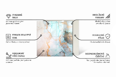 Protecție sub sobă dreptunghiulară Model fluid abstract