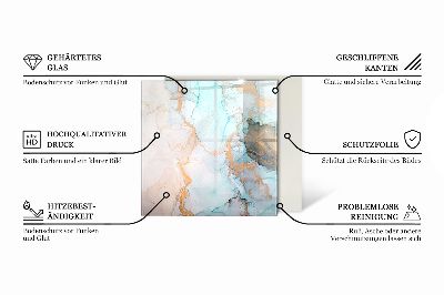 Protecție sub sobă dreptunghiulară Model fluid abstract