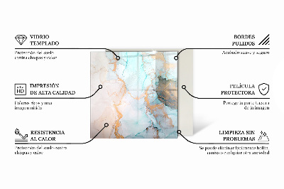 Protecție sub sobă dreptunghiulară Model fluid abstract