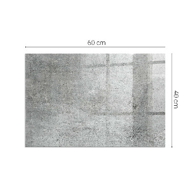 Sticlă sub șemineu dreptunghiular Textură de beton brut