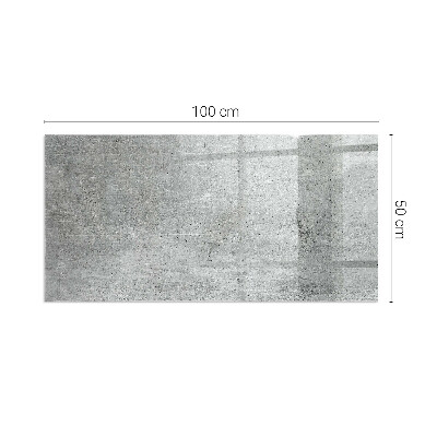 Sticlă sub șemineu dreptunghiular Textură de beton brut