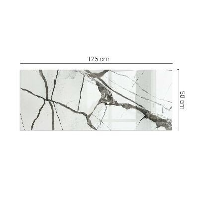 Sticlă sub șemineu dreptunghiular Model de vene de marmură