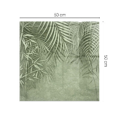 Protecție sub sobă dreptunghiulară Frunze tropicale în fundal