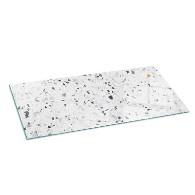 Sticlă sub șemineu dreptunghiular Model de piatră cu particule