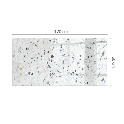 Sticlă sub șemineu dreptunghiular Model de piatră cu particule