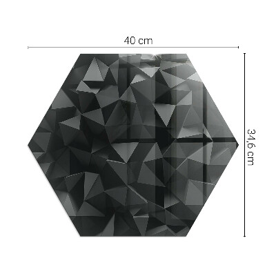 Placă de sticlă pentru șemineu hexagonal Geometrie în trei dimensiuni