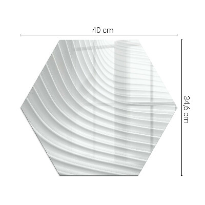 Sticlă sub șemineu hexagonal Valuri de forme subtile