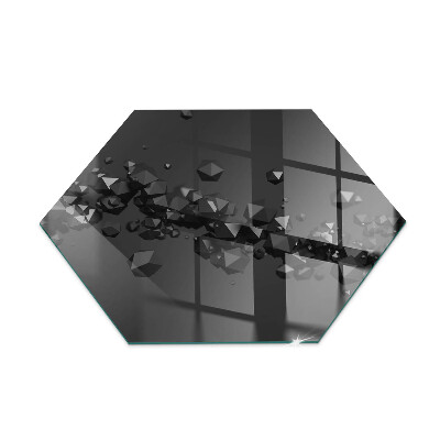 Protecție sub sobă hexagonal Forme abstracte de nori în solide