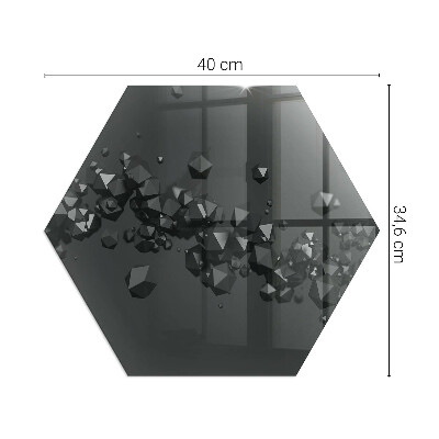 Protecție sub sobă hexagonal Forme abstracte de nori în solide