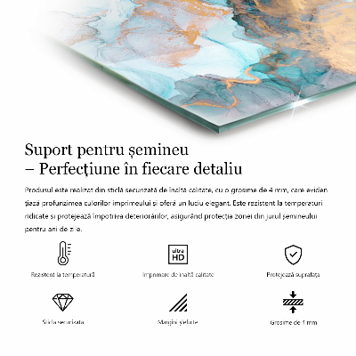 Protecție sub sobă hexagonal Forme abstracte de nori în solide