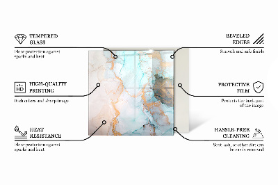 Protecție sub sobă hexagonal Forme abstracte de nori în solide