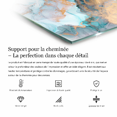 Protecție sub sobă hexagonal Modele ceramice pe fundal