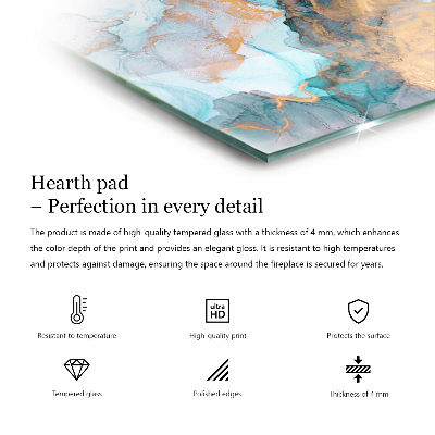 Protecție sub sobă hexagonal Modele ceramice pe fundal