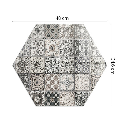 Sticlă securizată protecție sub sobă hexagonal Modele decorative cu plăci