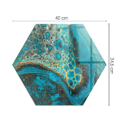 Protecție sub sobă hexagonal Model organic într-un stil abstract