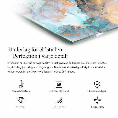 Protecție sub sobă hexagonal Model organic într-un stil abstract