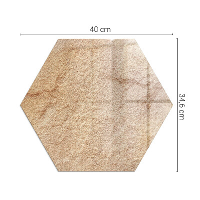 Sticlă securizată protecție sub sobă hexagonal Natura structurii din piatră